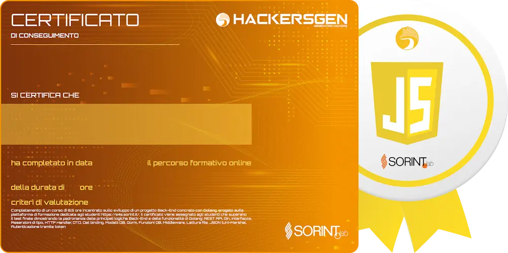 Fac-Simile certificato di completamento corso